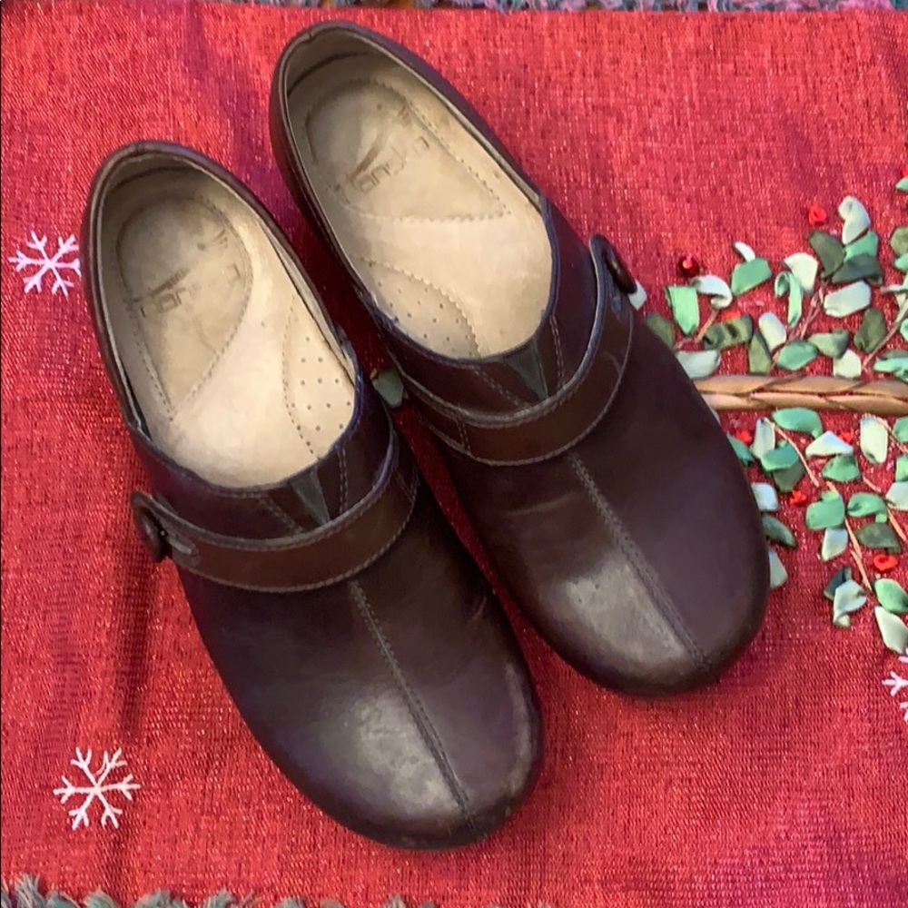 Dansko Brown Leather Mules